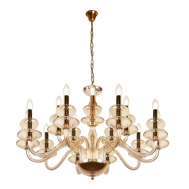 Подвесная люстра iLamp Mercury P9448-10+5 Gold изображение 4 Подвесная люстра iLamp Mercury P9448-10+5 Gold Фото № 4