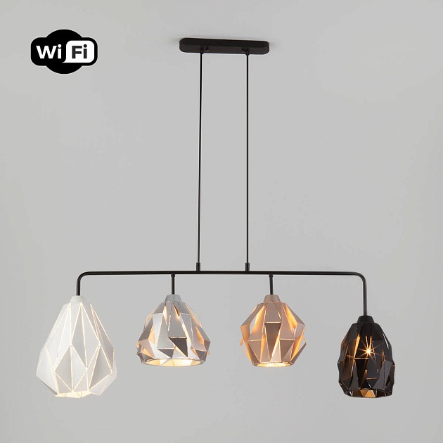 Подвесной светильник Eurosvet Moire 50090/4 черный Фото № 1