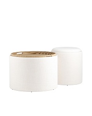 Пуф с ящиком Stool Group Хюгге S рогожка белая 19B260LSP YX1828-1 5