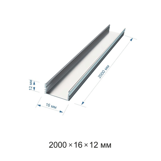 Профиль накладной серебро 2м. Apeyron 08-10-01 изображение 3 Профиль накладной серебро 2м. Apeyron 08-10-01 Фото № 3