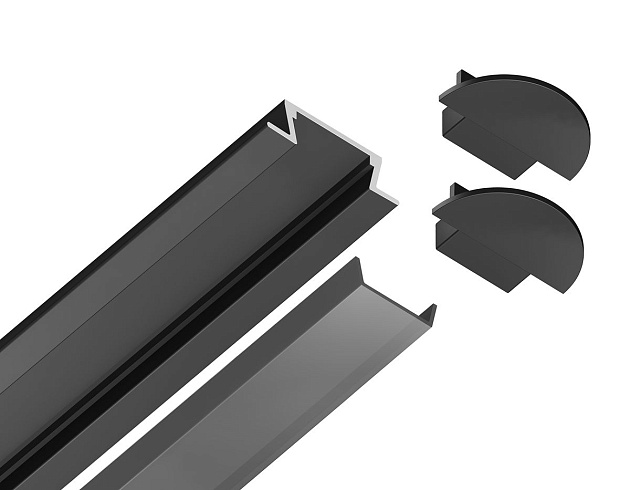 Встраиваемый профиль с рассеивателем Ambrella Illumination GP1001BK/BK изображение 3 Встраиваемый профиль с рассеивателем Ambrella Illumination GP1001BK/BK Фото № 3