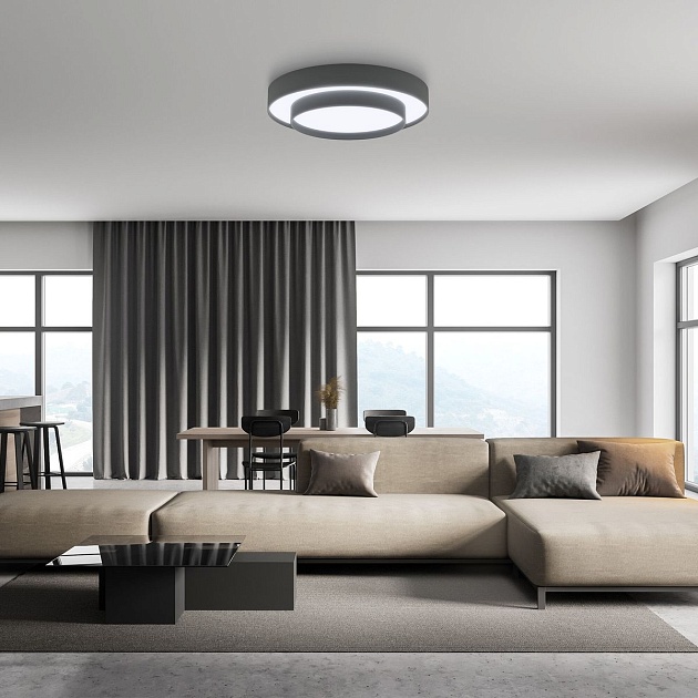 Потолочный светодиодный светильник Eurosvet Force 90330/2 серый Фото № 4