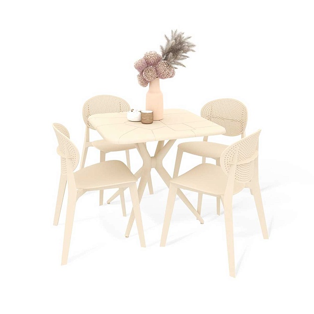 Обеденная группа Sheffilton SHT-DS193 бежевый 9782418601 Фото № 1