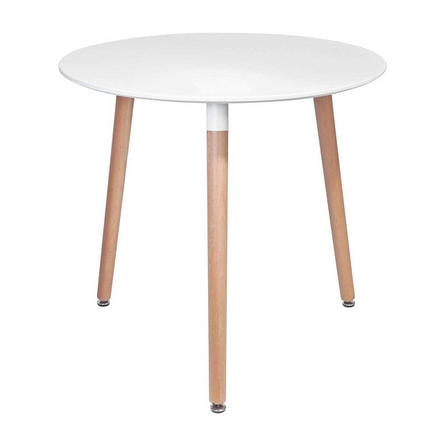 Кухонный стол AksHome Testa белый, мдф, диаметр 80 см 30772 Фото № 1