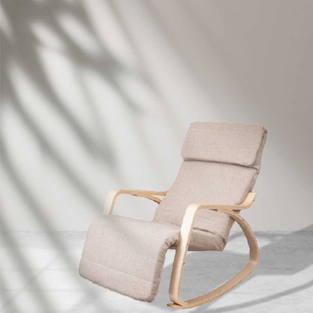 Кресло-качалка AksHome Smart бежевый ткань 72147 Фото № 9
