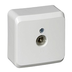 ТВ-розетка Systeme Electric Этюд белая TVA-002B