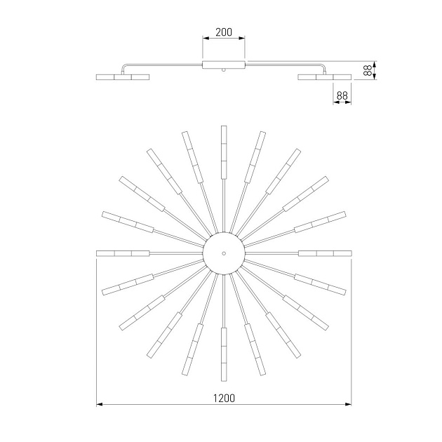 Потолочная люстра Bogates Bastone 349 Smart Фото № 2