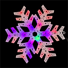 Светодиодная фигура Sneha Снежинка A-264 LED RD//BL, RD/GN