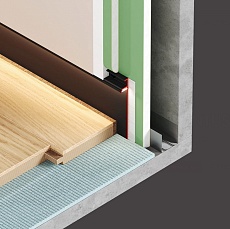 Профиль Flexy с подсветкой для плинтуса 9333 GIPS PLINTUS 01 9016 1