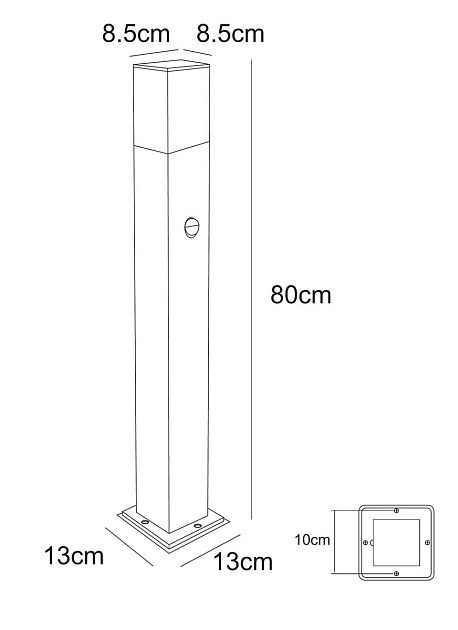 Уличный светодиодный светильник Arte Lamp Plate A3711FN-1BK изображение 2 Уличный светодиодный светильник Arte Lamp Plate A3711FN-1BK Фото № 2