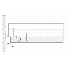 Безрамный теневой профиль FerGipps черный ТП 8 УТ000002549 2