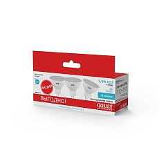 Лампа светодиодная Gauss GU5.3 5.5W 4100K матовая 13526 2