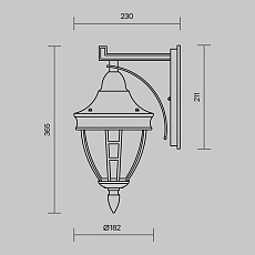 Уличный настенный светильник Maytoni Novara O027WL-01B 1