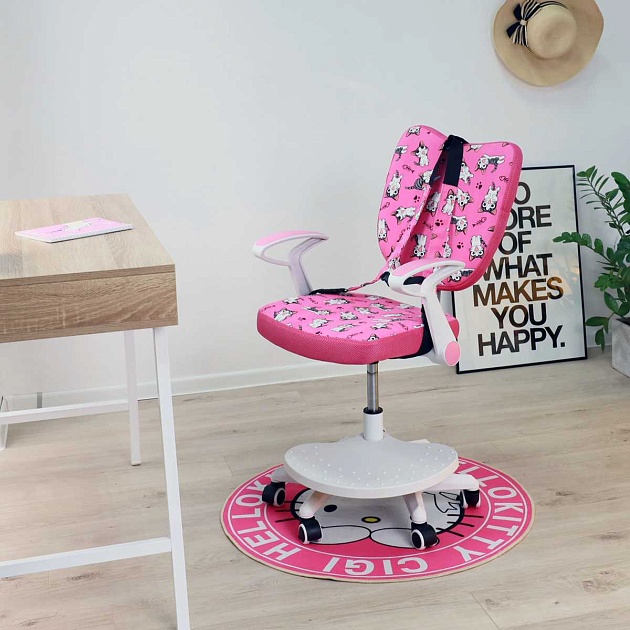 Детское кресло AksHome Catty фуксия с котятами, ткань 84764 Фото № 17