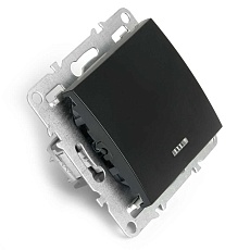 Выключатель одноклавишный Stekker Эрна с подсветкой черный PSW10-9101-03 49146 5