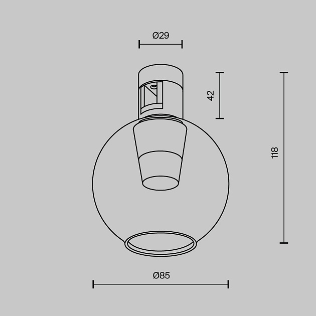 Трековый светильник Maytoni Technical TR148-1-3W4K-PT Фото № 3