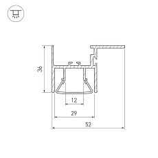Профиль Arlight FOLED-CEIL-SIDE-2000 023864 1