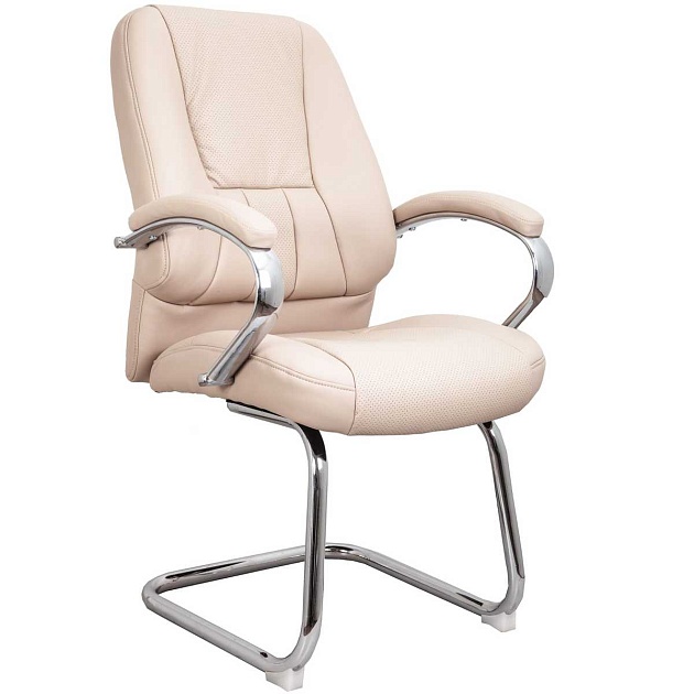 Офисный стул AksHome King бежевый, экокожа 69776 Фото № 1