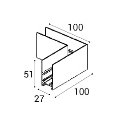 Коннектор L-образный Italline Atom IT012-5034 black 1