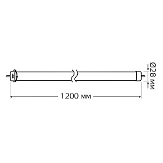 Лампа светодиодная Gauss G13 20W 6500К матовая 93039-R 2