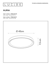 Потолочный светодиодный светильник Lucide Nuria 79182/24/31 1