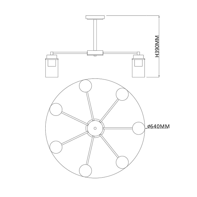 Потолочная люстра Escada Dinasty 2118/7P Фото № 2