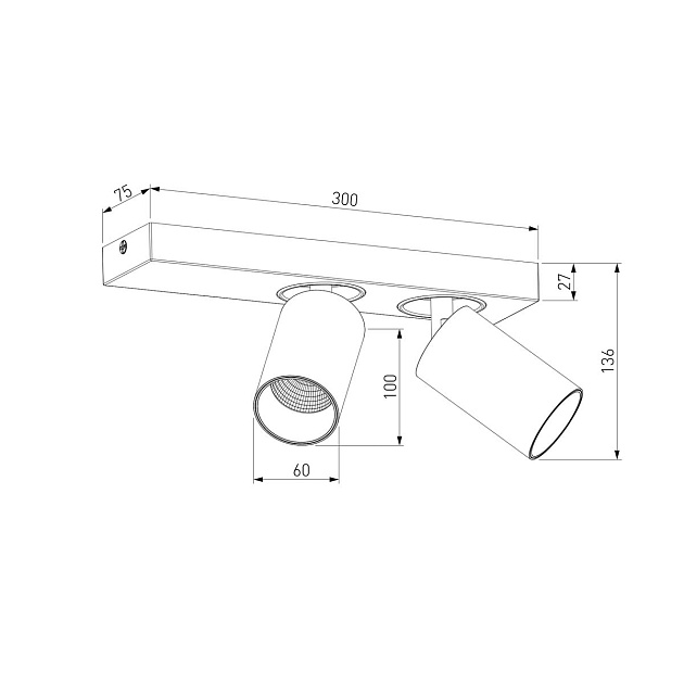 Светодиодный спот Eurosvet Flank 20139/2 Led белый изображение 3 Светодиодный спот Eurosvet Flank 20139/2 Led белый Фото № 3