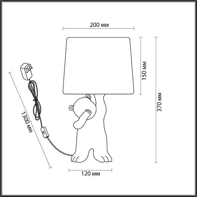 Настольная лампа Lumion Moderni Bear 5662/1T Фото № 2