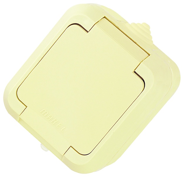 Розетка с крышкой и заземлением Makel 18204 изображение 1 Розетка с крышкой и заземлением Makel 18204 Фото № 1