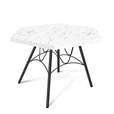 Журнальный стол Sheffilton SHT-S100/TT20 ЛДСП 60 черный муар/мрамор каррара белый 8004469101