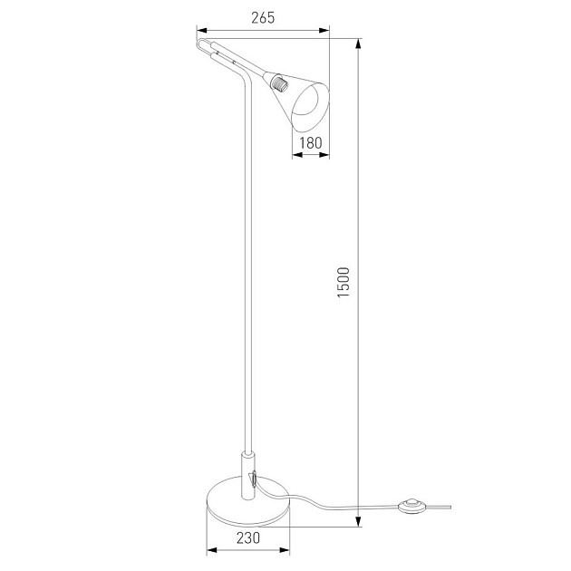 Торшер Eurosvet Enigma 01187/1 черный изображение 2 Торшер Eurosvet Enigma 01187/1 черный Фото № 2