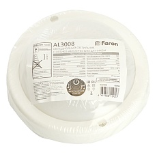 Светильник светодиодный пылевлагозащищённый с оптико- акустическим датчиком Feron AL3008 в пластиковом корпусе 8W 4000K 220V IP65 белый 48996 2