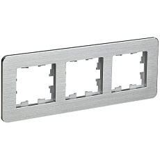 BRITE Рамка 3-местная РУ-3-1-Бр металл алюминий RE AL IEK BR-M32-M-21-K47