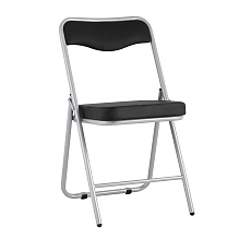 Складной стул Stool Group Джонни экокожа черный каркас металлик fb-jonny-blackmet
