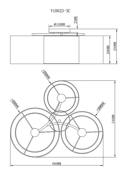 Потолочная люстра Moderli Room V10623-3C Фото № 2