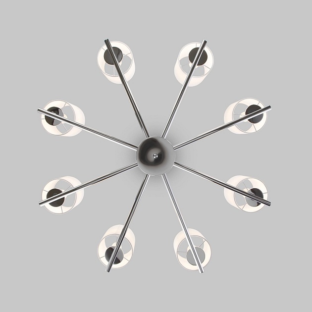 Подвесная люстра Eurosvet Caprera 60146/8 никель изображение 3 Подвесная люстра Eurosvet Caprera 60146/8 никель Фото № 3