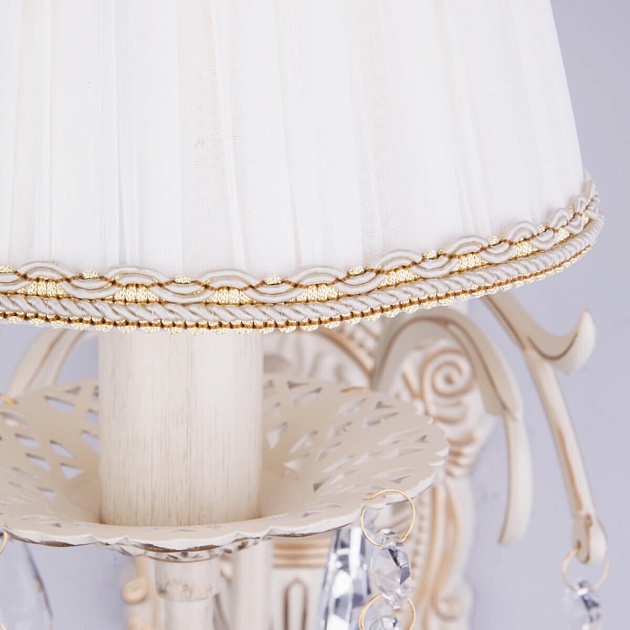 Бра Eurosvet 3637/1 белый с золотом/прозрачный хрусталь Strotskis изображение 3 Бра Eurosvet 3637/1 белый с золотом/прозрачный хрусталь Strotskis Фото № 3