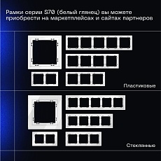 Выключатель с самовозвратом встраиваемый Voltum S70 двухклавишный 10А, (белый глянцевый) VLS020601 3