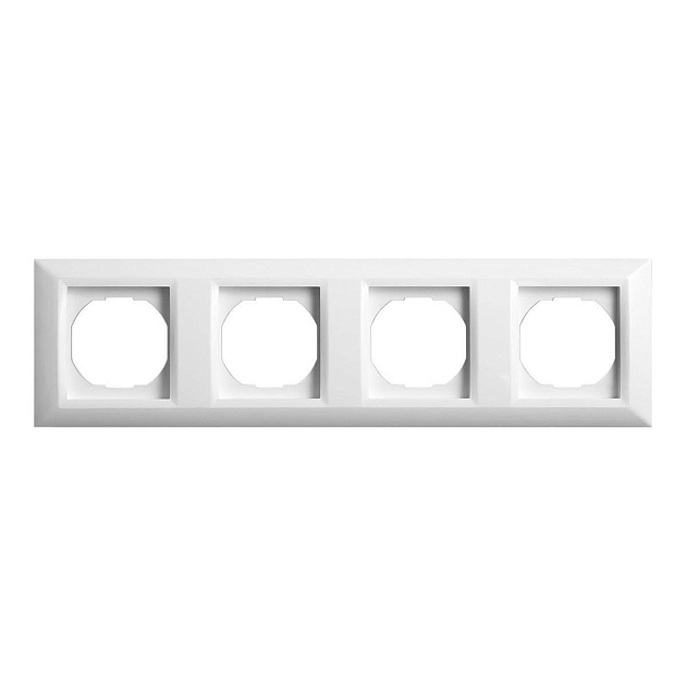 Рамка 4-постовая Vesta-Electric Roma белый FRM010401BEL изображение 1 Рамка 4-постовая Vesta-Electric Roma белый FRM010401BEL Фото № 1