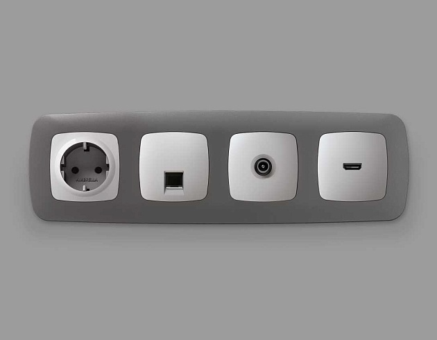 Лицевая панель розетки AMBRELLA VOLT OP4070 Фото № 2