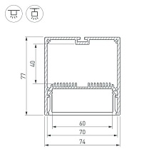 Профиль Arlight SL-Line-7477-2000 Black 029939 1