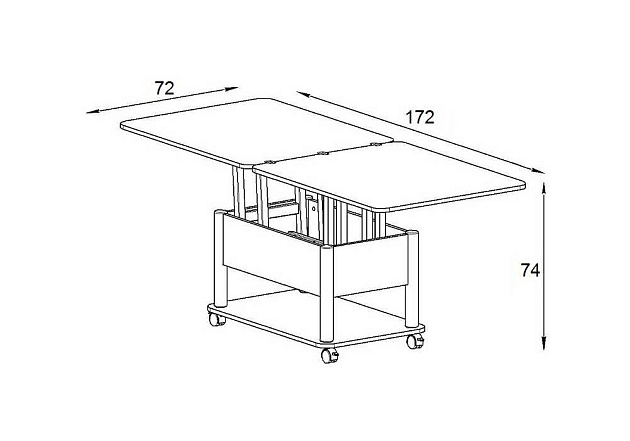 Стол-трансформер Woodville Виват 402953 Фото № 2