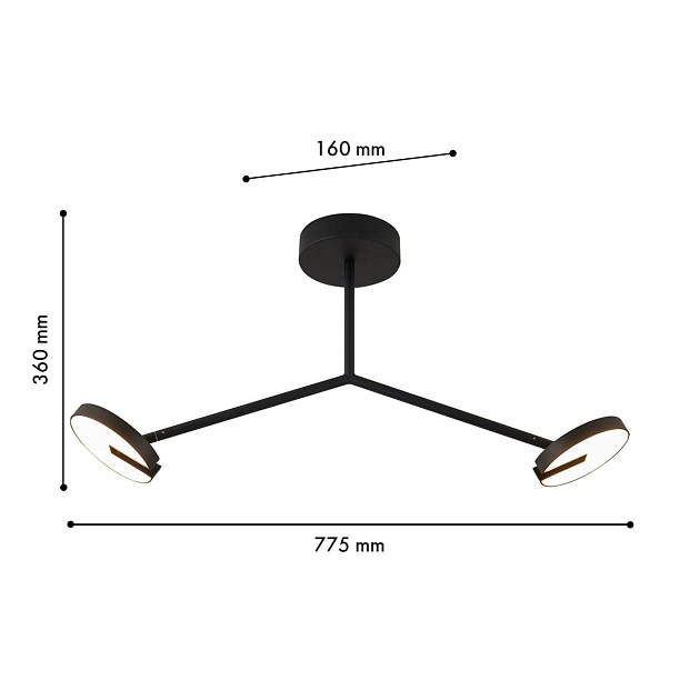 Потолочная светодиодная люстра Favourite Paritet 4401-2C изображение 2 Потолочная светодиодная люстра Favourite Paritet 4401-2C Фото № 2