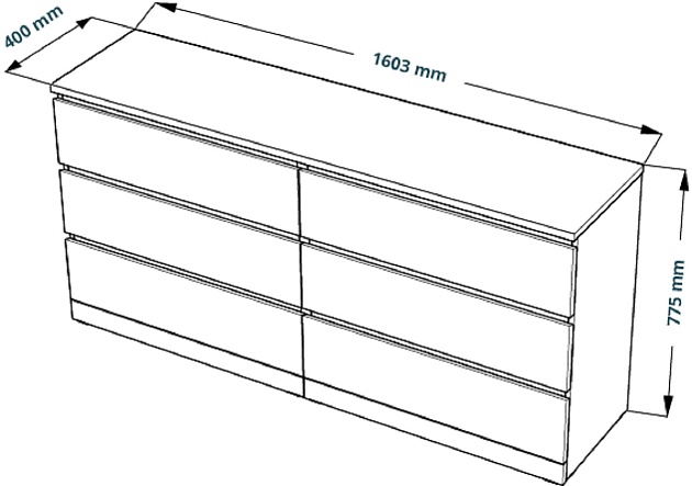 Комод Шведский Стандарт VÄRMA 6D S00319 изображение 4 Комод Шведский Стандарт VÄRMA 6D S00319 Фото № 4