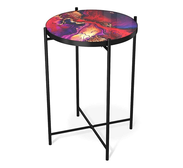 Журнальный стол Sheffilton SHT-CT8-3 амарантовый/черный муар 5093730101 Фото № 4