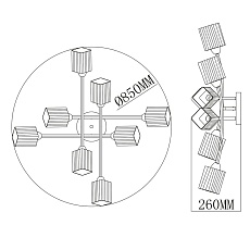 Потолочная люстра De Markt Олимпия 638011908 4