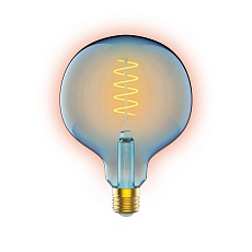 Лампа светодиодная диммируемая филаментная Gauss E27 5W 1800K синяя 1013802105 1