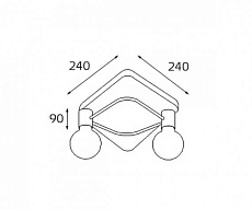 Потолочная люстра Italline Vega PL 6088/2 bronze 1