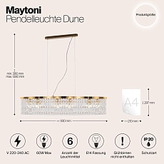 Подвесной светильник Maytoni Dune DIA005PL-06G 2