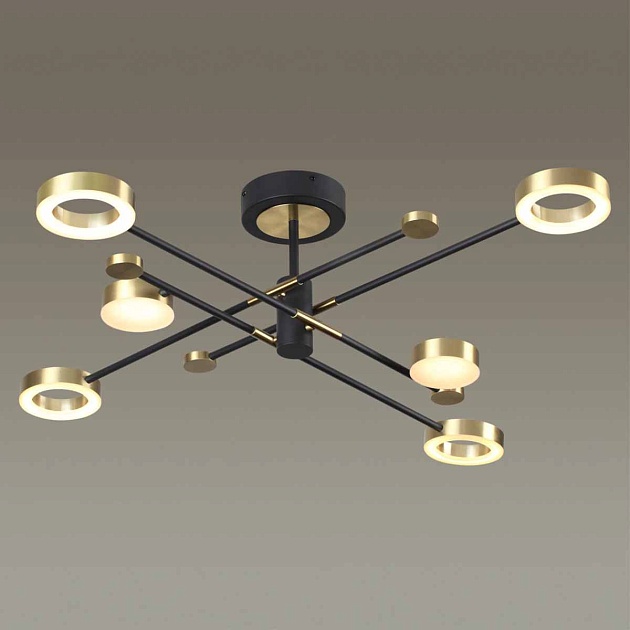 Потолочная светодиодная люстра Odeon Light Midcent Denzel 4321/55CL изображение 2 Потолочная светодиодная люстра Odeon Light Midcent Denzel 4321/55CL Фото № 2